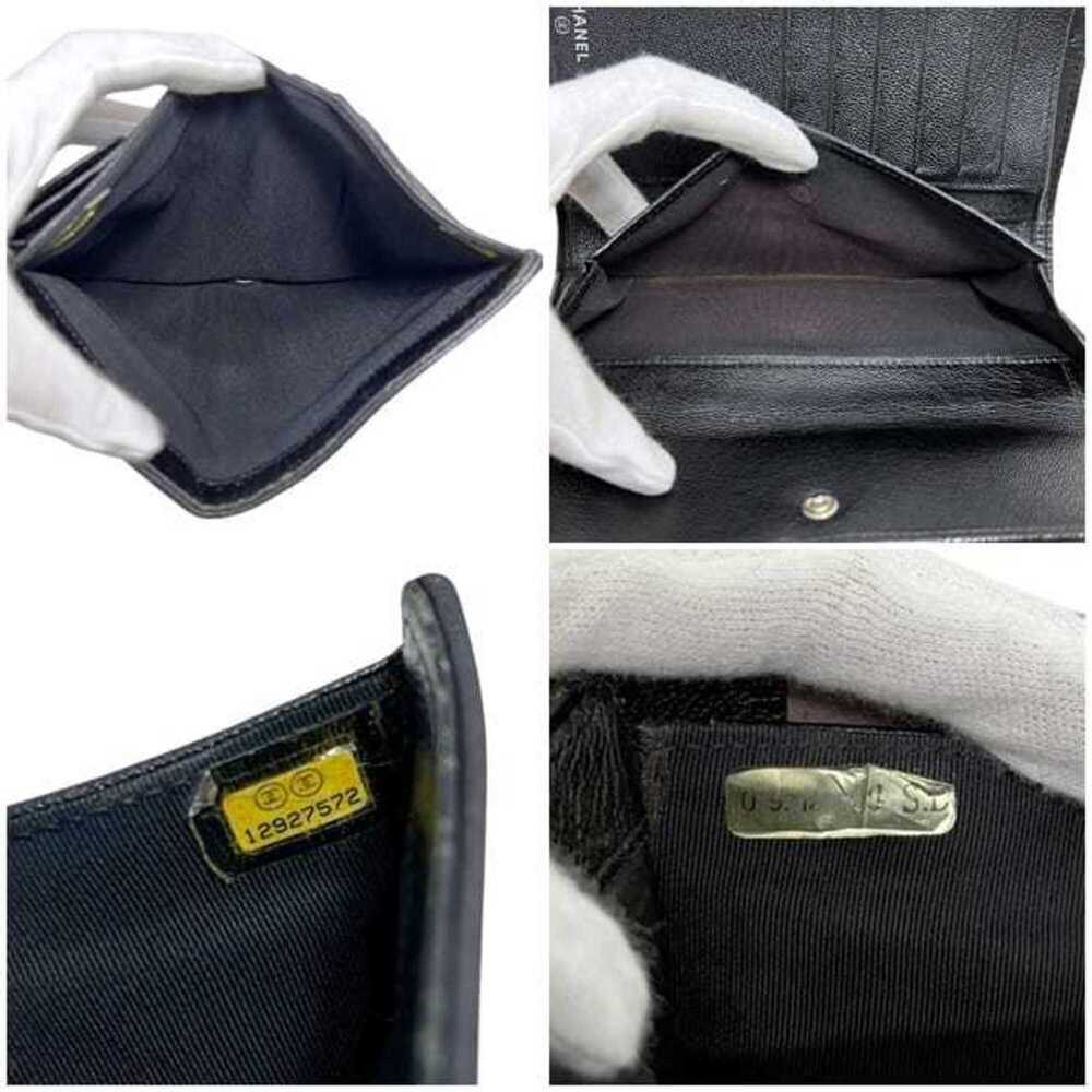 CHANEL Black Leather Logo Wallet - Picture 5 of 11